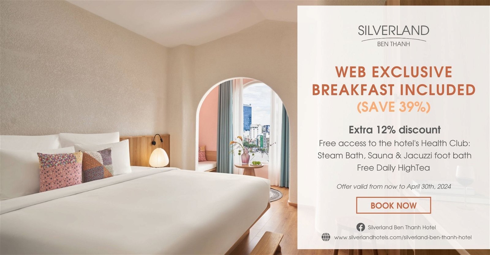 SILVERLAND BEN THANH – WEB EXCLUSIVE BREAKFAST INCLUDED HOT PACKAGE (SAVE 39%)