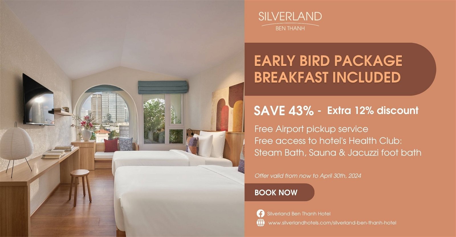 SILVERLAND BEN THANH – EARLY BIRD PACKAGE – WITH BUFFET BREAKFAST