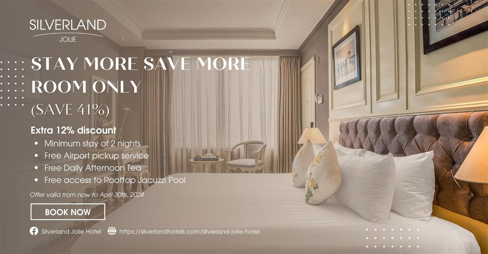 SILVERLAND JOLIE – STAY MORE SAVE MORE – ROOM ONLY (SAVE 41%)