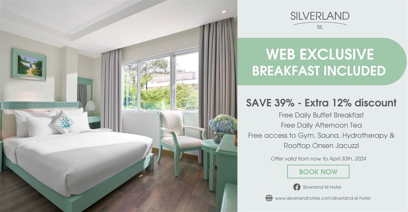 SILVERLAND SIL – WEB EXCLUSIVE – BREAKFAST INCLUDED (SAVE 39%)