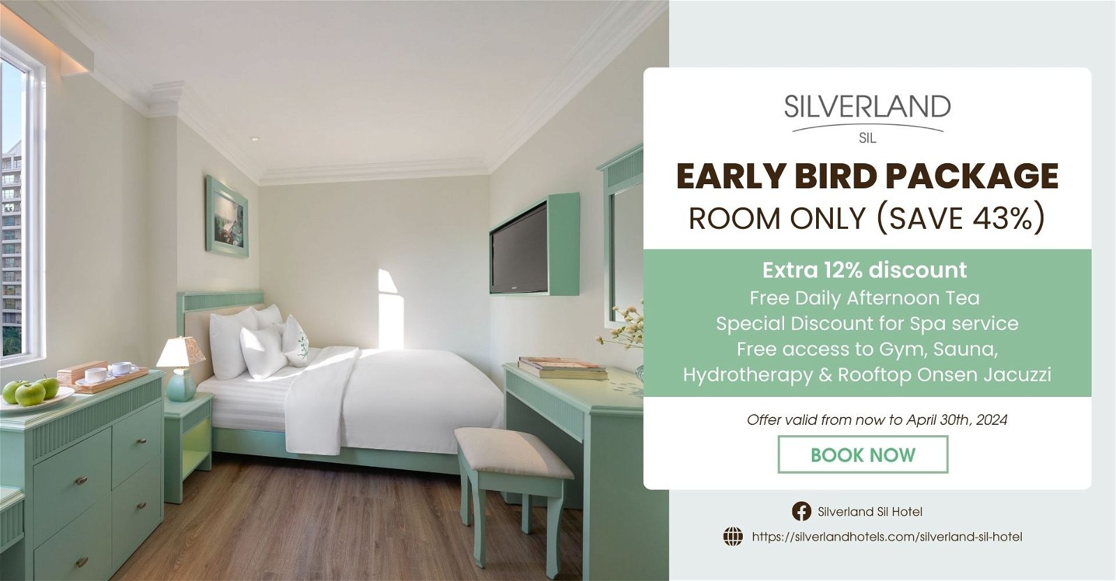 SILVERLAND SIL – EARLY BIRD – ROOM ONLY (SAVE 43%)