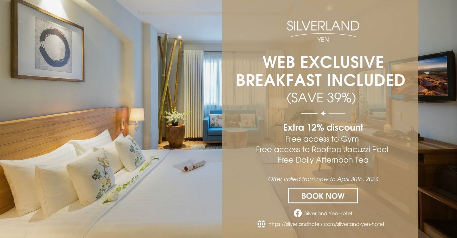 SILVERLAND YEN – WEB EXCLUSIVE – BREAKFAST INCLUDED (SAVE 39%)