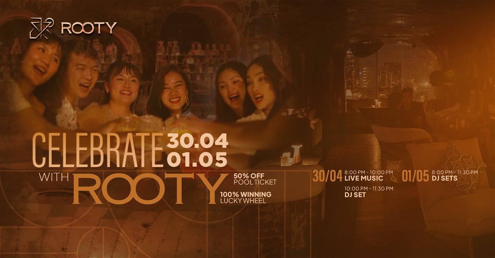 The Myst Dong Khoi – Celebrate National Holiday<br>Rooty Bar | 30.04 – 01.05.2024