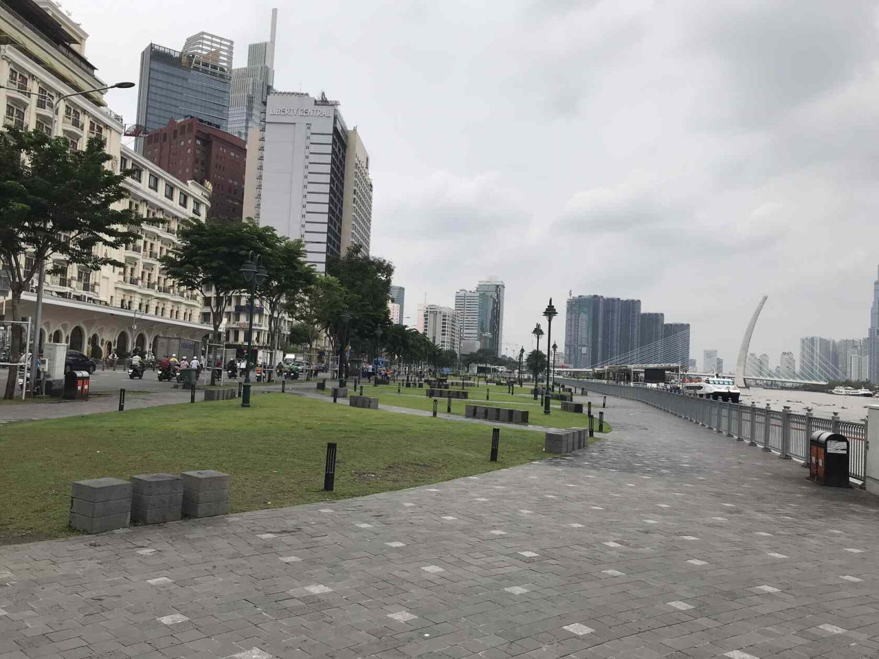 Bach Dang wharf park near nguyen hue walk street