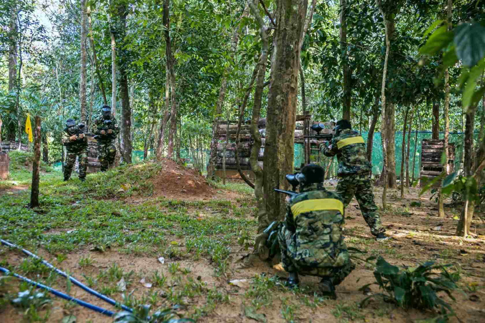 shooting paint gun at cu chi tunnels