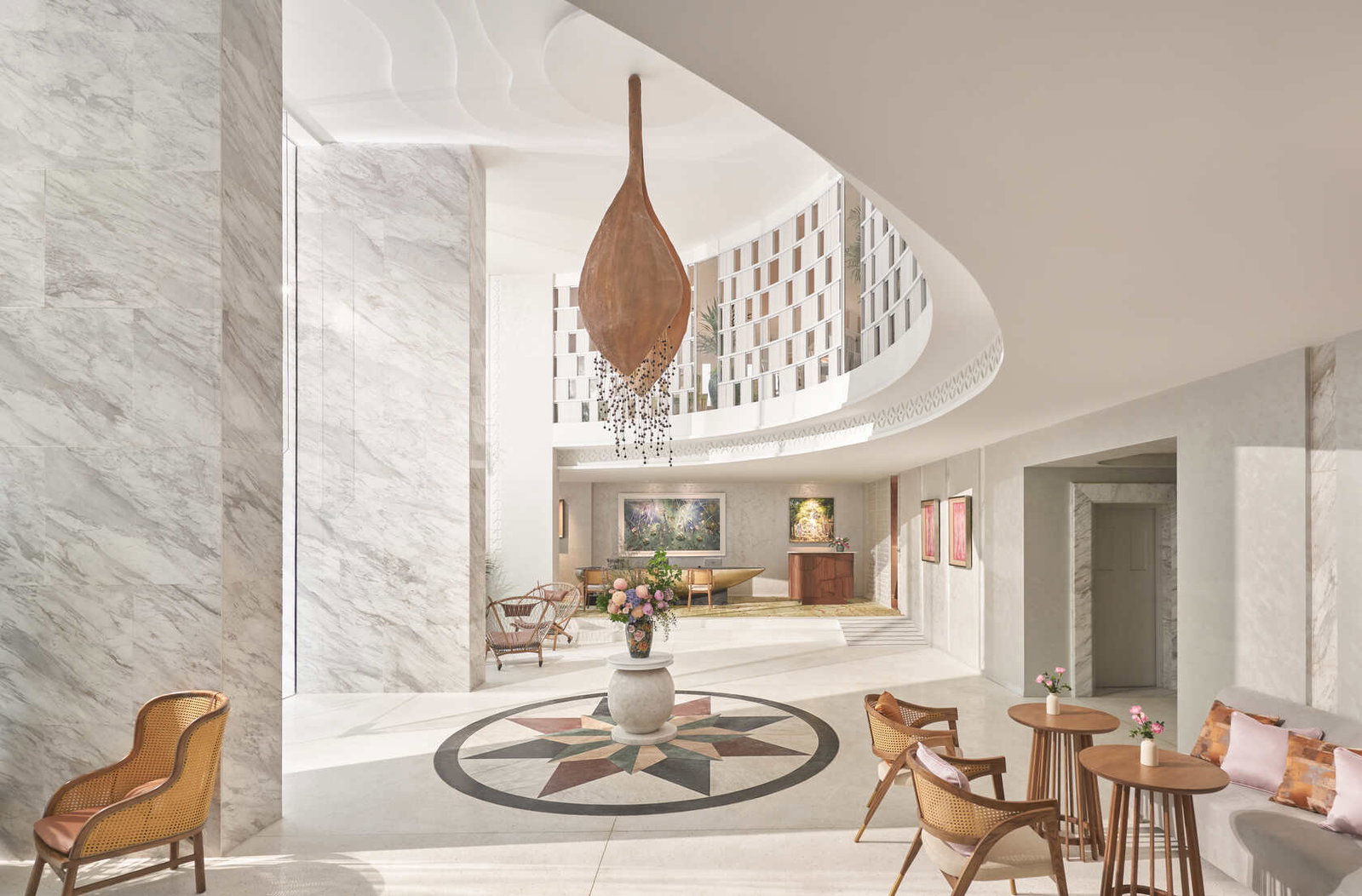 Silverland Mây: A Relaxing Boutique Stay with a Rooftop Pool in Central Saigon 1 Lobby at Silverland Mây, neoclassical curves reworked with a contemporary hand