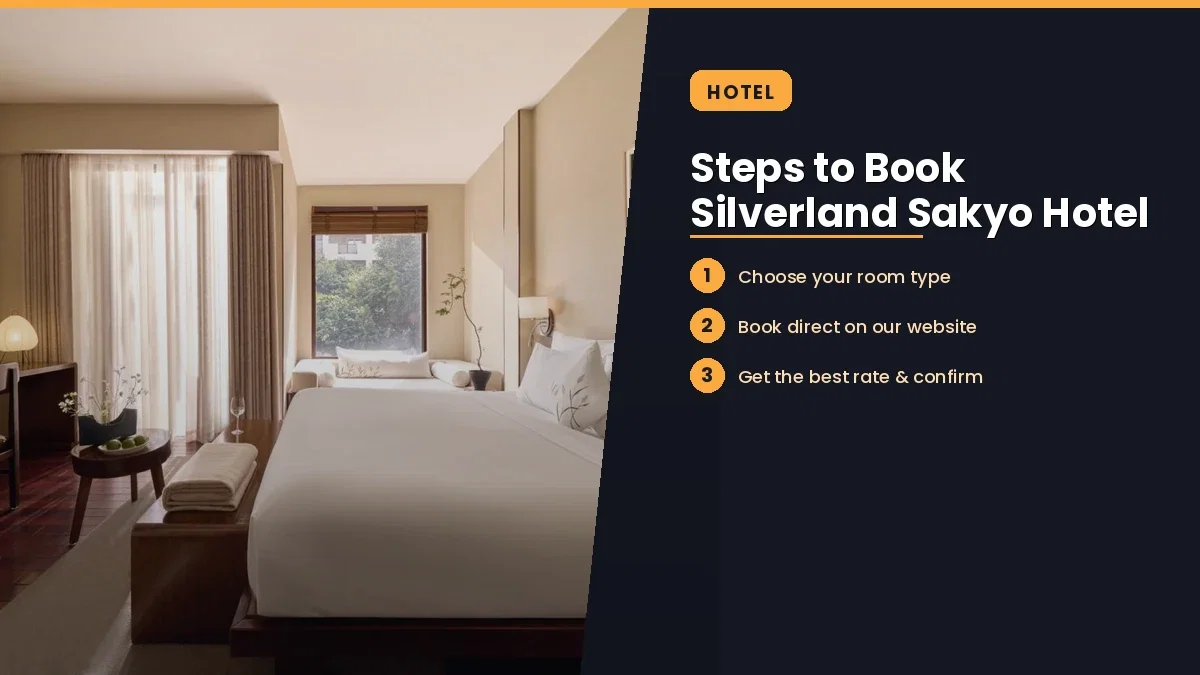 Only few simple steps to book Silverland Sakyo Hotel directly on website