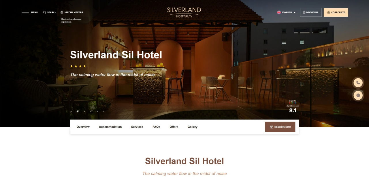 các bước đặt khách sạn silverland sil