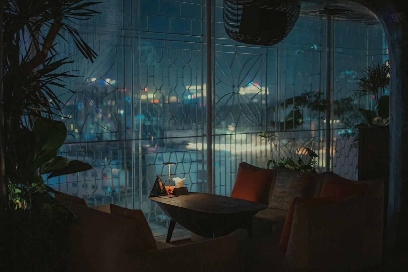 Rooty Bar at night with panoramic views of Ho Chi Minh City